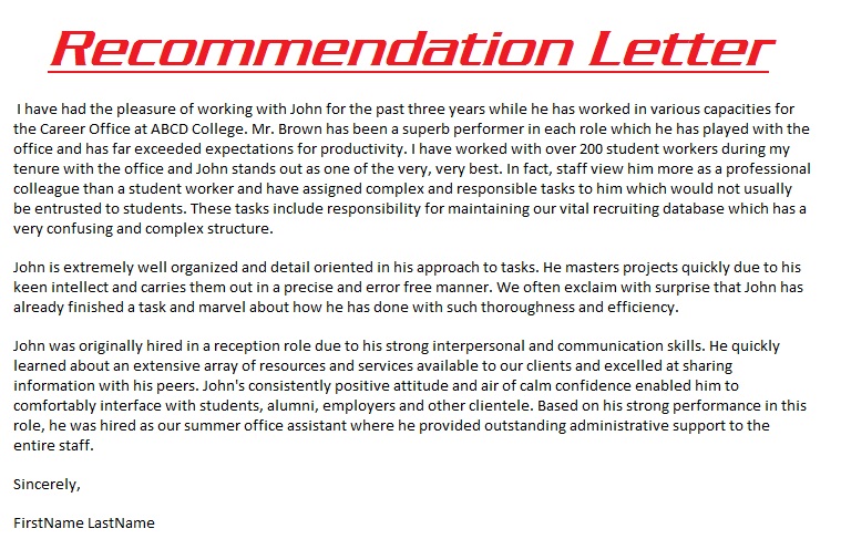 How to write a recommendation letter for a faculty position